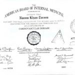 Diplomate Certified in Cardiovascular Disease by American Board of Internal Medicine