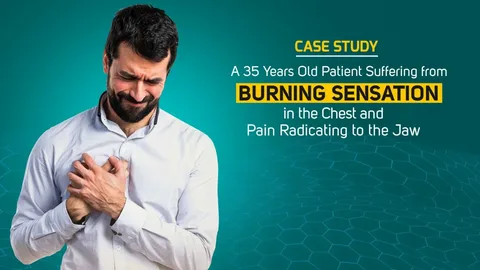 A man clutching his chest in pain illustrating pricking sensation in chest with jaw radiation